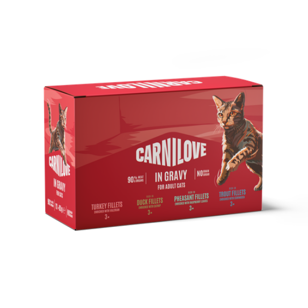 Carnilove Grain Free Cat Multipack Pouches 12 x 85g