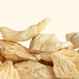 Close-up of dried turkey on a white background