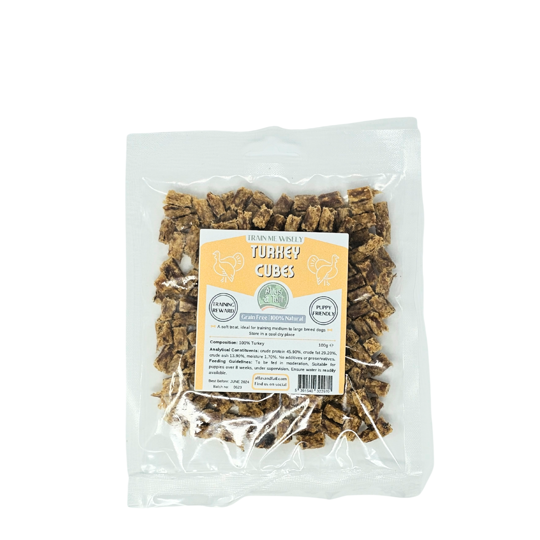 Turkey Cubes - Bitesize Treats 100g