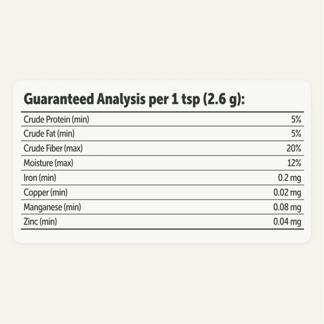 Nutritional analysis of the Four Leaf Rover Red Rover - Organic Berry Blend 76.5g
