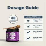 The daily dosage for the Four Leaf Rover - Liver & Kidney Clean - Natural Detox Support for Dogs 39.9g