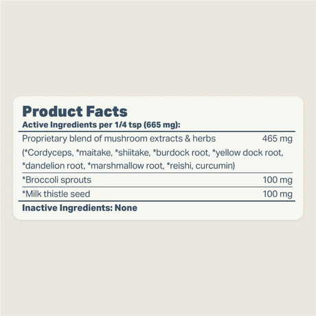 The nutritional analysis of the Four Leaf Rover - Liver & Kidney Clean - Natural Detox Support for Dogs 39.9g