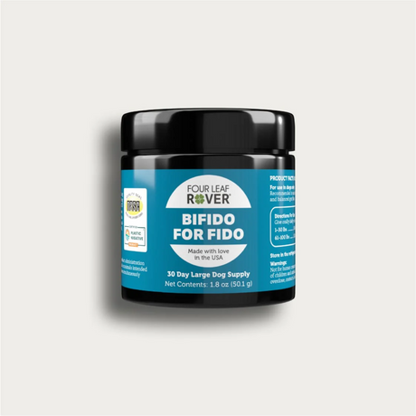 Four Leaf Rover - Bifido for Fido - Probiotics 50.1g against a white background