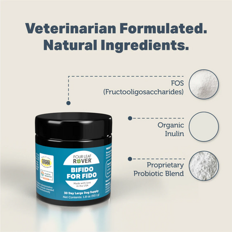 Ingredients of the Four Leaf Rover - Bifido for Fido - Probiotics 50.1g