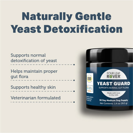 Key benefits of the Four Leaf Rover - Yeast Guard for Dogs 39.9g.