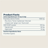 The nutritional analysis of the Four Leaf Rover - Yeast Guard for Dogs 39.9g