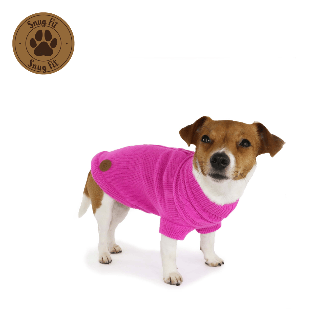 Ancol Cable Knit Jumper Pink