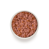 Grandorf Beef and Turkey Wet Food Served in a white bowl