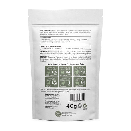 Atlas & Tail 100% Pure PEA (Palmitoylethanolamide) Powder