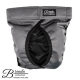 The back of the Finnero Brenda Heat Pants in Dark Grey against a white background