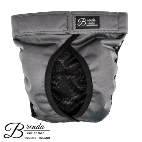 The back of the Finnero Brenda Heat Pants in Dark Grey against a white background