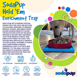 Infographic listing the benefits of using the SodaPup Hold'em Suction Cup Holder over other products.