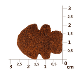 The measurements of the Carnilove Salmon with Blueberries Crunchy Dog Treats. 2.5cm x 2cm