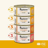 Sowing the contents of the Applaws Cat Tin Multipack chicken collection