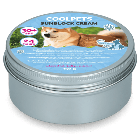 An image of the Sunscreen cream for Dogs 150g against a white background. 