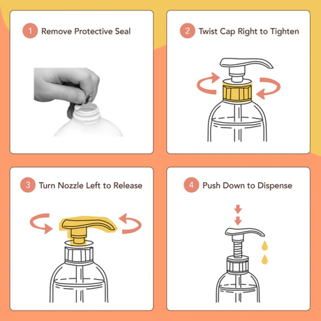 How to open the pump lid on the calming oil