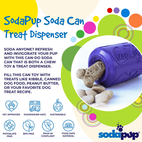 SodaPup Durable Soda Can Chew and Treat Toy
