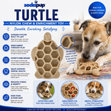 SodaPup Turtle Nylon Chew Toy and Enrichment Tray